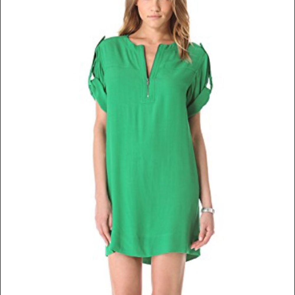 BCBGMAXAZRIA Green Frank Mini Dress Size S